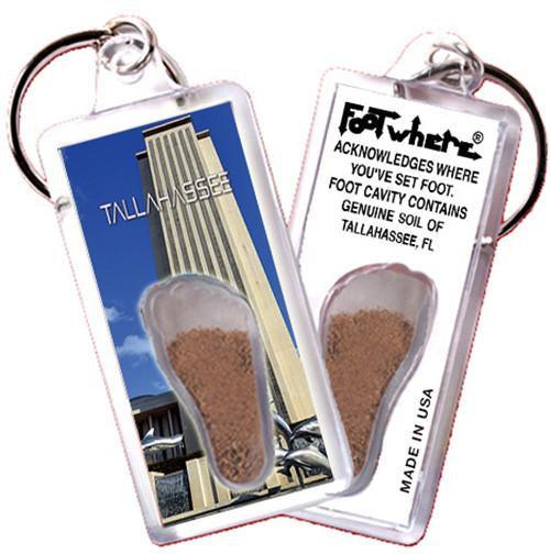 Tallahasse, FL FootWhere® Souvenir Key Chain-FootWhere® Souvenirs