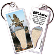 Virginia Beach FootWhere® Souvenir Keychain. Made in USA-FootWhere® Souvenirs