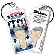 Venice Beach FootWhere® Souvenir Key Chain. Made in USA-FootWhere® Souvenirs