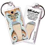 Load image into Gallery viewer, Virginia Beach FootWhere® Souvenir Keychain. Made in USA-FootWhere® Souvenirs
