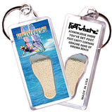 Virginia Beach FootWhere® Souvenir Keychain. Made in USA-FootWhere® Souvenirs