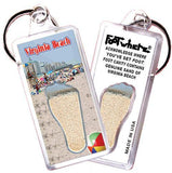 Virginia Beach FootWhere® Souvenir Keychain. Made in USA-FootWhere® Souvenirs