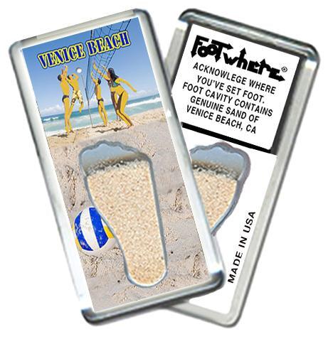 Venice Beach, CA FootWhere® Souvenir Fridge Magnet. Made in USA-FootWhere® Souvenirs