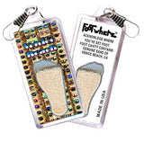 Venice Beach FootWhere® Souvenir Zipper-Pulls. 6 Piece Set. Made in USA - FootWhere® Souvenir Shop