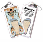 Load image into Gallery viewer, Virginia Beach FootWhere® Souvenir Zipper-Pulls. 6 Piece Set. Made in USA - FootWhere® Souvenir Shop
