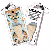 Virginia Beach FootWhere® Souvenir Zipper-Pull. Made in USA-FootWhere® Souvenirs