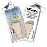 Venice Beach FootWhere® Souvenir Zipper-Pulls. 6 Piece Set. Made in USA - FootWhere® Souvenir Shop