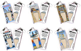 Venice Beach FootWhere® Souvenir Zipper-Pulls. 6 Piece Set. Made in USA - FootWhere® Souvenir Shop