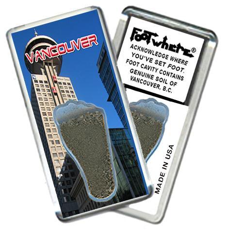 Vancouver, B.C. FootWhere® Souvenir Fridge Magnet. Made in USA-FootWhere® Souvenirs