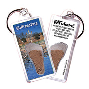 Williamsburg, VA FootWhere® Souvenir Key Chain. 72 pieces/6 assorted styles.