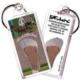 Williamsburg FootWhere® Souvenir Keychains. 6 Piece Set. Made in USA - FootWhere® Souvenir Shop