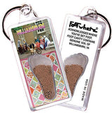 Williamsburg, VA FootWhere® Souvenir Key Chain. Made in USA-FootWhere® Souvenirs