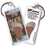 Williamsburg, VA FootWhere® Souvenir Key Chain. Made in USA-FootWhere® Souvenirs