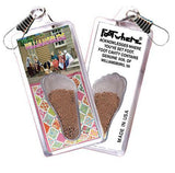 Williamsburg, VA FootWhere® Souvenir Zipper-Pull. Made in USA-FootWhere® Souvenirs