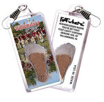 Load image into Gallery viewer, Williamsburg FootWhere® Souvenir Zipper-Pulls. 6 Piece Set. Made in USA - FootWhere® Souvenir Shop
