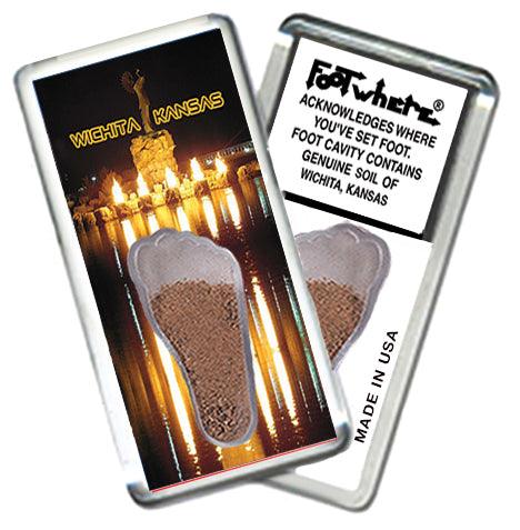 Wichita FootWhere® Souvenir Fridge Magnets. 6 Piece Set. Made in USA - FootWhere® Souvenir Shop