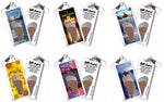 Load image into Gallery viewer, Wichita FootWhere® Souvenir Zipper-Pulls. 6 Piece Set. Made in USA - FootWhere® Souvenir Shop
