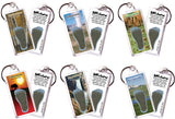 Yellowstone FootWhere® Souvenir Keychains. 6 Piece Set. Made in USA - FootWhere® Souvenir Shop