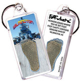 Wilmington, NC FootWhere® Souvenir Keychain. Made in USA-FootWhere® Souvenirs