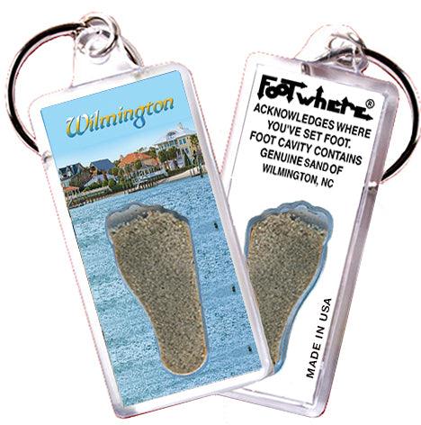 Wilmington FootWhere® Souvenir Keychains. 6 Piece Set. Made in USA - FootWhere® Souvenir Shop