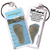 Wilmington, NC FootWhere® Souvenir Keychain. Made in USA-FootWhere® Souvenirs