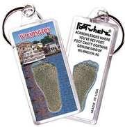 Wilmington, NC FootWhere® Souvenir Keychain. Made in USA-FootWhere® Souvenirs