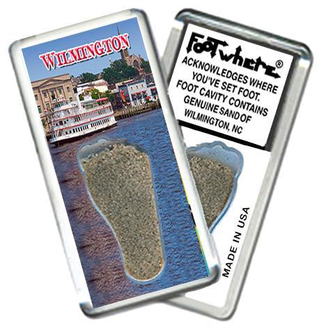 Wilmington, NC FootWhere® Souvenir Fridge Magnet. Made in USA-FootWhere® Souvenirs