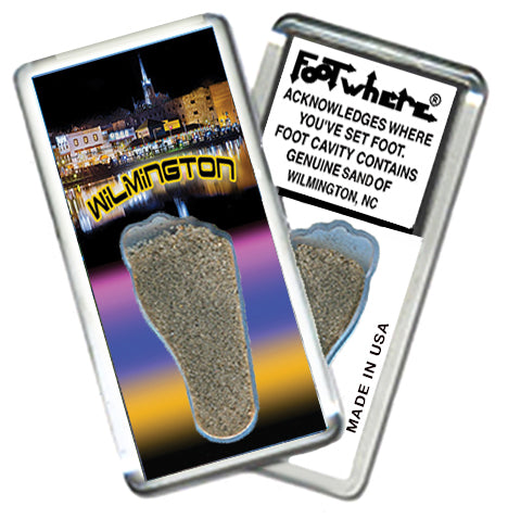 Wilmington, NC FootWhere® Souvenir Magnet. 72 pieces/6 assorted styles.