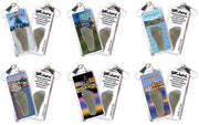 Wilmington FootWhere® Souvenir Zipper-Pulls. 6 Piece Set. Made in USA - FootWhere® Souvenir Shop