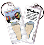Load image into Gallery viewer, White Sands FootWhere® Souvenir Keychain. Made in USA-FootWhere® Souvenirs
