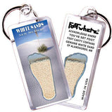 White Sands FootWhere® Souvenir Keychain. Made in USA-FootWhere® Souvenirs