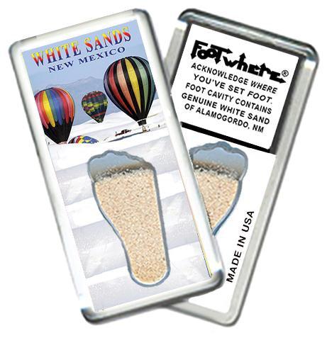 White Sands, NM FootWhere® Souvenir Fridge Magnet. Made in USA-FootWhere® Souvenirs