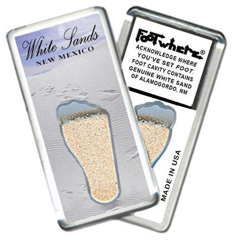 White Sands, NM FootWhere® Souvenir Fridge Magnet. Made in USA-FootWhere® Souvenirs
