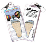 Load image into Gallery viewer, White Sands FootWhere® Souvenir Zipper-Pull. Made in USA-FootWhere® Souvenirs
