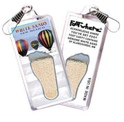 White Sands FootWhere® Souvenir Zipper-Pull. Made in USA-FootWhere® Souvenirs