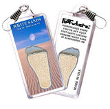White Sands FootWhere® Souvenir Zipper-Pull. Made in USA-FootWhere® Souvenirs