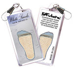 Load image into Gallery viewer, White Sands FootWhere® Souvenir Zipper-Pull. Made in USA-FootWhere® Souvenirs
