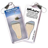 White Sands FootWhere® Souvenir Zipper-Pull. Made in USA-FootWhere® Souvenirs