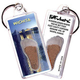 Wichita FootWhere® Souvenir Keychains. 6 Piece Set. Made in USA - FootWhere® Souvenir Shop