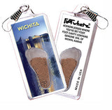 Wichita, KS FootWhere® Souvenir Zipper-Pull. 72 pieces/6 assorted styles.