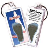 Washington, D.C. FootWhere® Souvenir Keychains. 6 Piece Set. Made in USA - FootWhere® Souvenir Shop