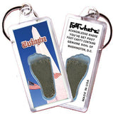 Washington, D.C. FootWhere® Souvenir Keychain. Made in USA-FootWhere® Souvenirs