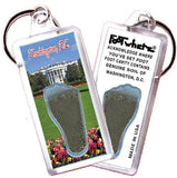 Washington, D.C. FootWhere® Souvenir Keychain. Made in USA-FootWhere® Souvenirs