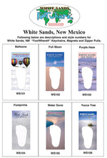 Load image into Gallery viewer, White Sands, NM FootWhere® Souvenir Magnet. 72 pieces/6 assorted styles.-FootWhere® Souvenirs
