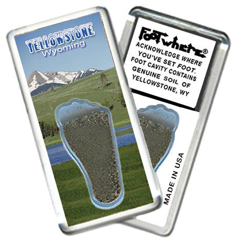 Yellowstone FootWhere® Souvenir Fridge Magnets. 6 Piece Set. Made in USA - FootWhere® Souvenir Shop