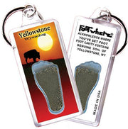 Yellowstone, WY FootWhere® Souvenir Keychain. Made in USA-FootWhere® Souvenirs