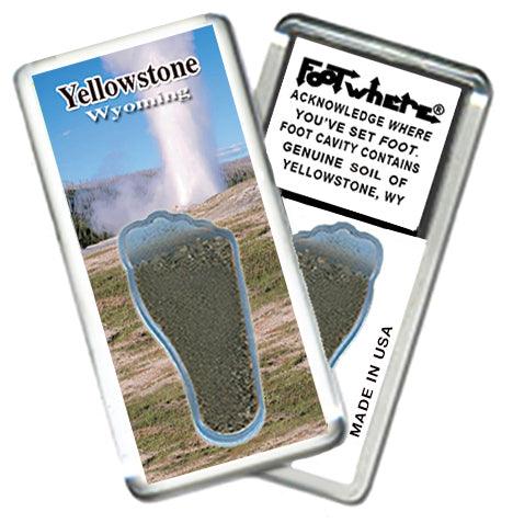 Yellowstone FootWhere® Souvenir Fridge Magnets. 6 Piece Set. Made in USA - FootWhere® Souvenir Shop
