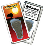 Yellowstone, WY FootWhere® Souvenir Magnet. 72 pieces/6 assorted styles.-FootWhere® Souvenirs