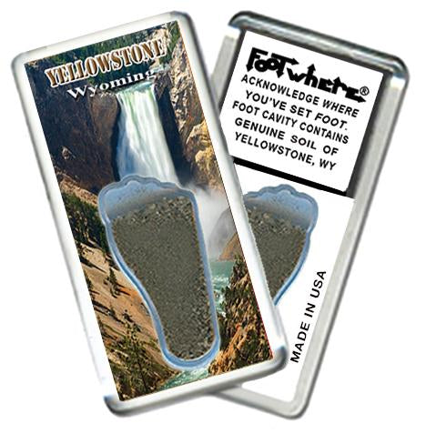 Yellowstone, WY FootWhere® Souvenir Magnet. 72 pieces/6 assorted styles.-FootWhere® Souvenirs