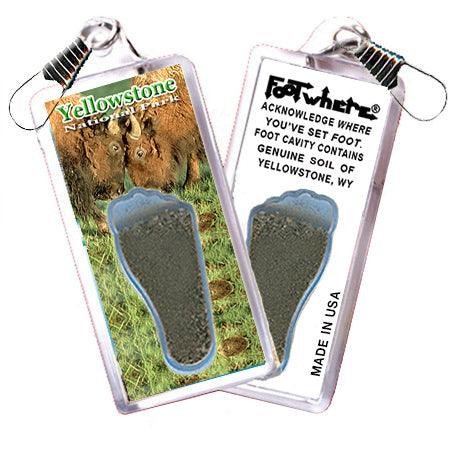 Yellowstone FootWhere® Souvenir Zipper-Pulls. 6 Piece Set. Made in USA - FootWhere® Souvenir Shop